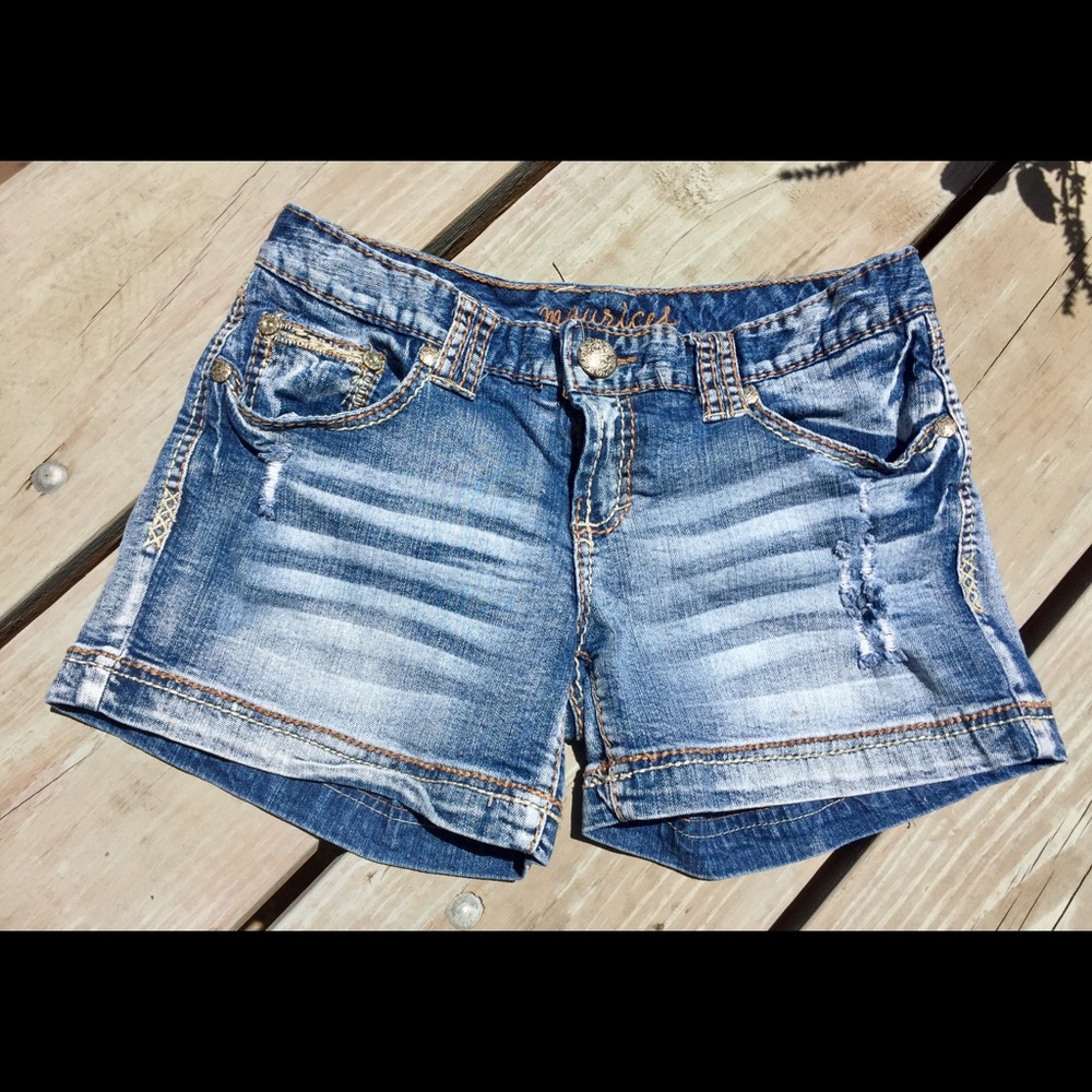 Distressed Jean Shorts